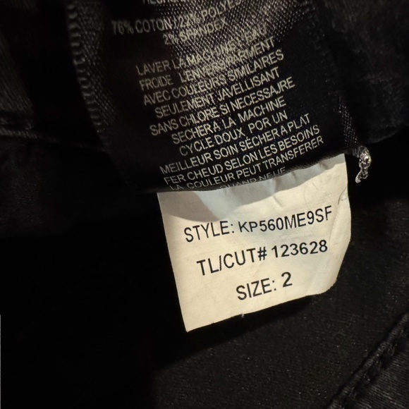 Kut From the Kloth Black Straight Leg Jeans Women Size 2 - Picture 4 of 7